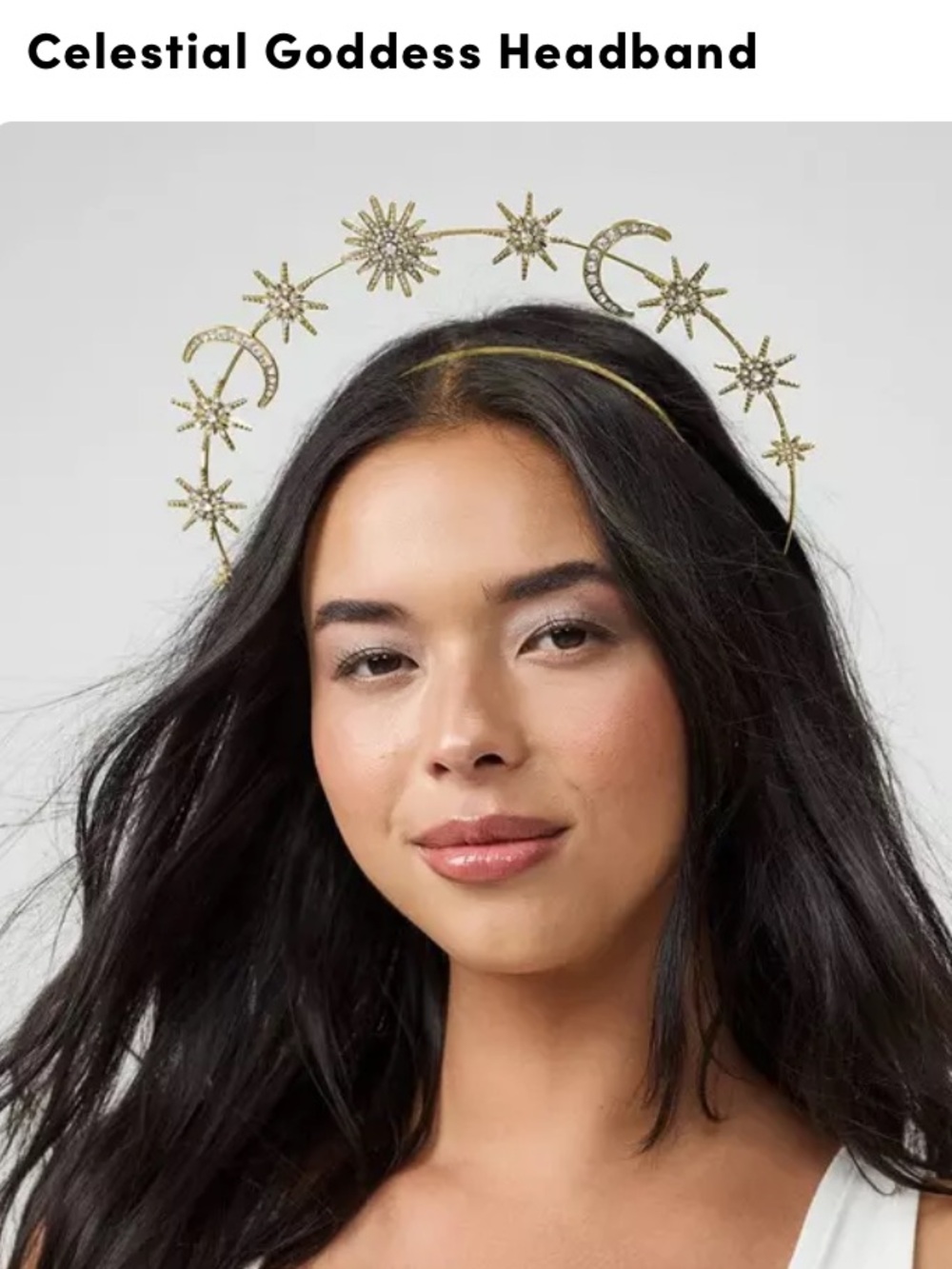 Celestial Goddess Gold Headband Halo Crown